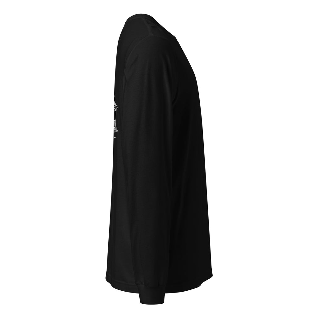 Safety Harbor gazebo long sleeve tee in Black, right sleeve view